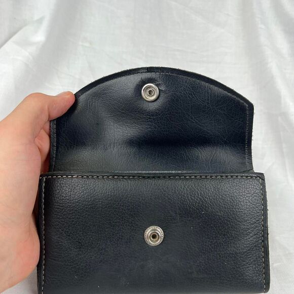 Vintage Leather Black and white Harley Davidson Wallet - Picture 4 of 8